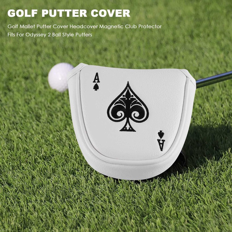 Clickinline Golf Mallet Putter Cover Headcover Magnetic Club Protector Fits