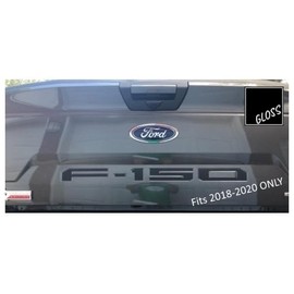 Decal Mods 2018-2020 Tailgate Insert Decals Letters Indent Stickers (Thin Decal Not Raised-Letter) for Ford F150 (2018-2020) Black Gloss - CB