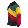 JL Sport Jamaican Reggae 3 Coloured Striped Hooded Capoeira Zip-up
