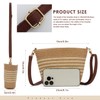 EVEOUT Straw Crossbody Bag Women Girl Summer Boho Beach Purse