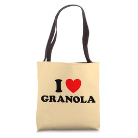 I Love Granola Funny Chunky Healthy Muesli Cereal Hippy Food Tote Bag