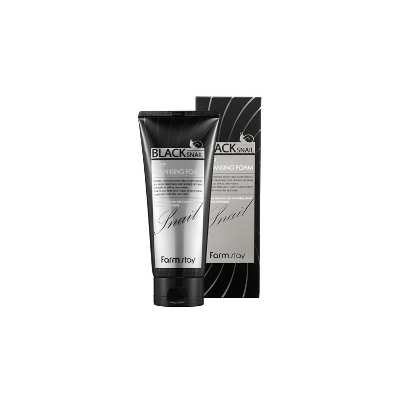 Farmstay Black Snail Deep Cleansing Foam 180ml / 팜스테이 블랙