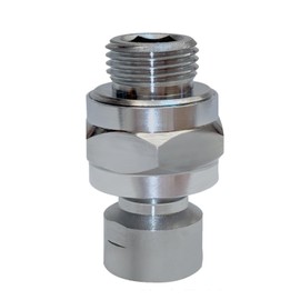 1 Pcs Adjustable Shower Arm Connector Universal Shower Head Swivel Ball Adapter Showering Component Adjustable Pivot Ball for Quickly Connect the Shower Arm and Shower Head (Silver)