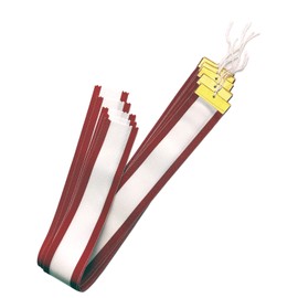 Red Ear Pennant Ribbon, 2.0 x 23.6 inches (5.0 x 60 cm), Value Set of 5, Smudge Resistant Pen Included, Trophy, Winning Flag, Excellence, Golf, Awards, Celebrations, Ceremonies