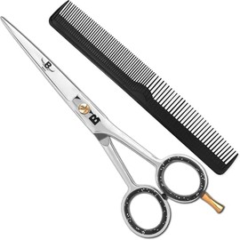 Hairdressing Scissors - 6" Hair Scissors Professional Stainless Steel Hair Cutting Scissor for Women Men Adults Barber Hair Dressing Barber Scissor