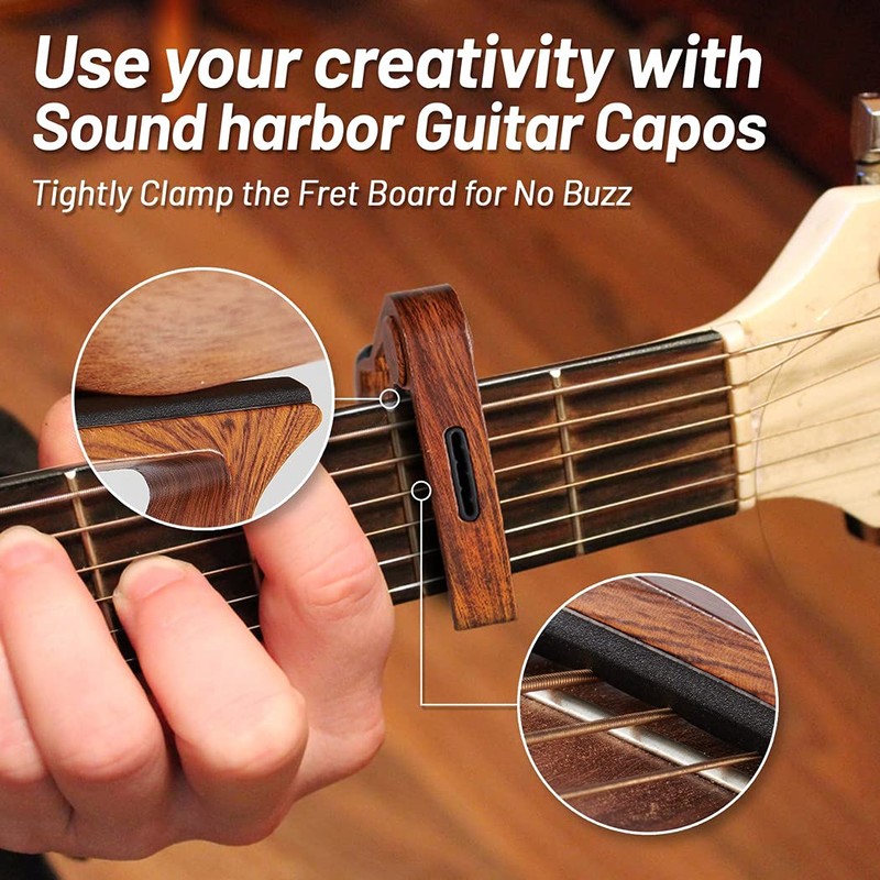 Guitar Capo, with Pick Holder Capo and Pick for Acoustic