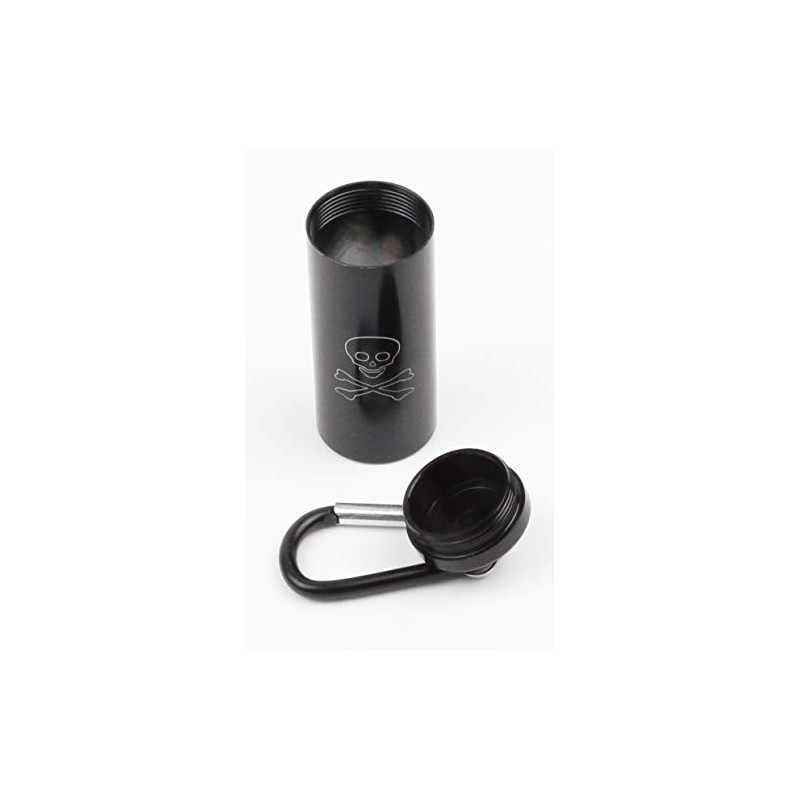 Pocket Ashtray Round Black, Death skull