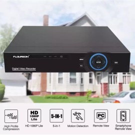 Floureon Smart CCTV DVR 4 Channel HD 1080P Digital Video Recorder; No HDD Included