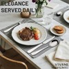 VIVANI 16 Piece Heavy Silverware Set for 4, Forged Stainless
