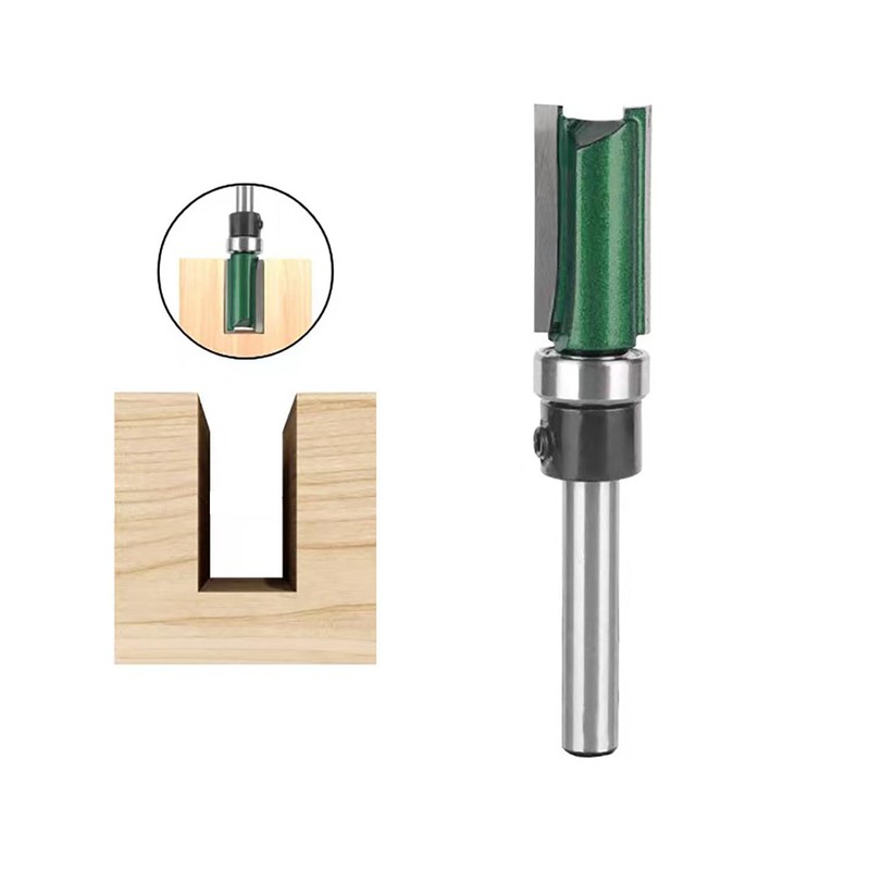 Pattern Flush Trim Bit 4 Pcs Router Bits，Top Bearing Flush