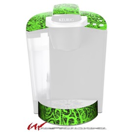 WraptorSkinz Decal Style Vinyl Skin compatible with Keurig K40 Elite Coffee Makers Folder Doodles Neon Green (COFFEE MAKER NOT INCLUDED)