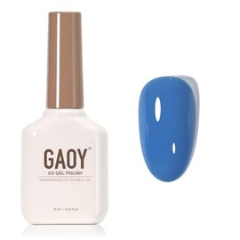 GAOY Jelly Gel Nail Polish, 16ml Sheer Blue Translucent Soak Off Gel Polish, UV Light Cure for Nail Art DIY, 2933 Elegance Blue