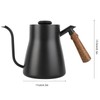 850ml Stainless Steel Drip Over Coffee Kettle Gooseneck with Wooden
