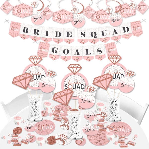 Big Dot of Happiness Bride Squad - Rose Gold Bridal