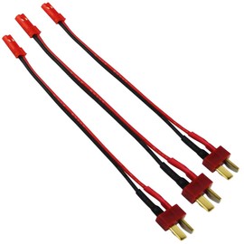 Yiqigou 3pcs Dean T Male Plug to JST Male Connector Adapter Cable Wire Lead 10cm with 20AWG Wire