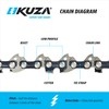 Premium 6 Inch Chainsaw Chain (15 cm) 1/4 Inch Pitch
