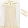DROMCOM Pack of 2 90 x 300 cm Beige Cheesecloth