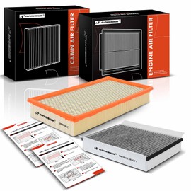 A-Premium 2-PC Engine & Cabin Air Filter with Activated Carbon Compatible with Lincoln LS 2003-2006, 3.0L 3.9L & Jaguar S-Type SType 2003