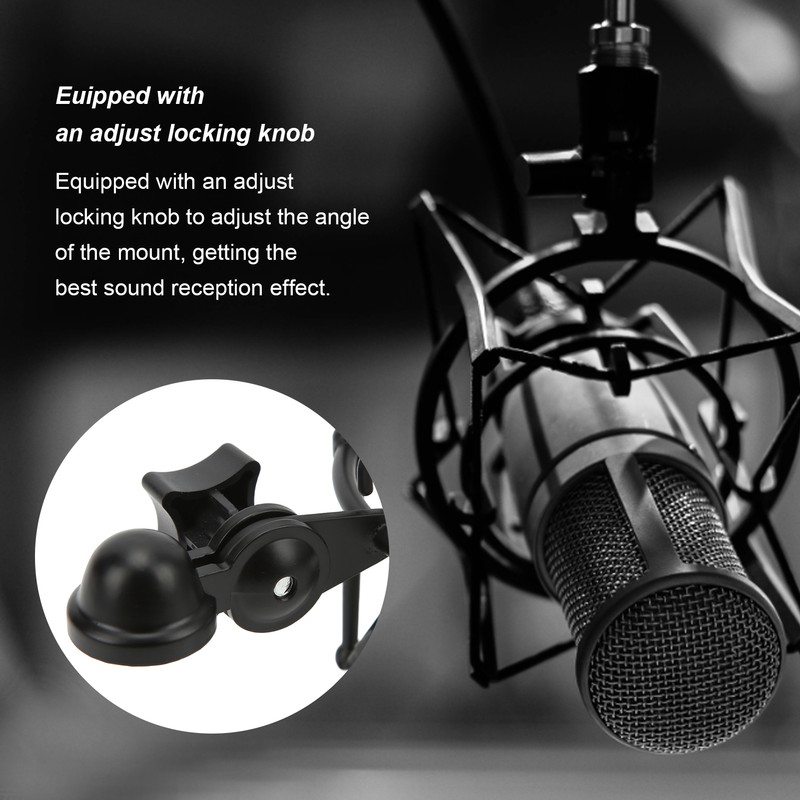 Microphone Shock Mount Clip Mic Anti Vibration Holder for Live