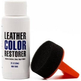 Leather Hero Leather Color Restorer & Applicator- Refinish, Repair, & Renew Leather & Vinyl Sofa, Purse, Shoes, Auto Car Seats, Couch 2oz (Tan)