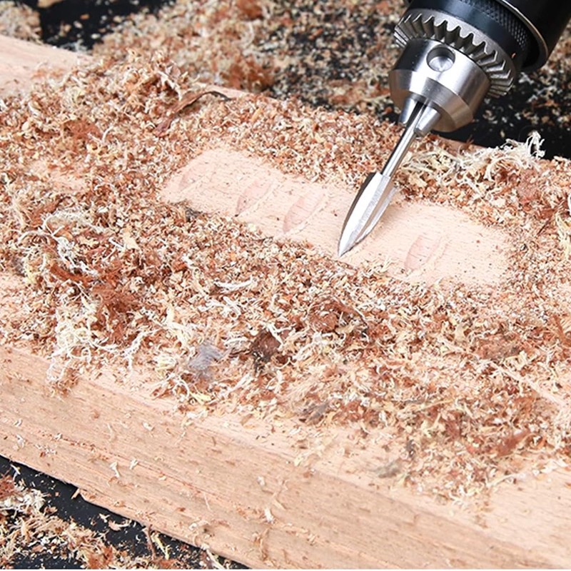 AIMALL 5Pcs Wood Carving Engraving Drill Bits Set for Dremel