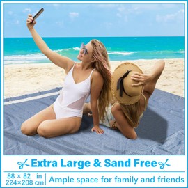 Oversized Turkish Beach Towel Blanket XXL Cotton Sandproof Towels Boho Woven Extra Large Big Sand Free Giant Throw Thick Blankets Huge Quilt XL Picnic Camping Necessities Cloud For Adult Gifts Blue