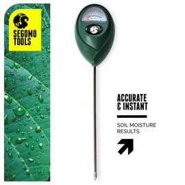 Segomo Tools Sensor y lector de higrómetro de humedad del suelo (para jardinería, plantas, césped, granjas) - SMR01