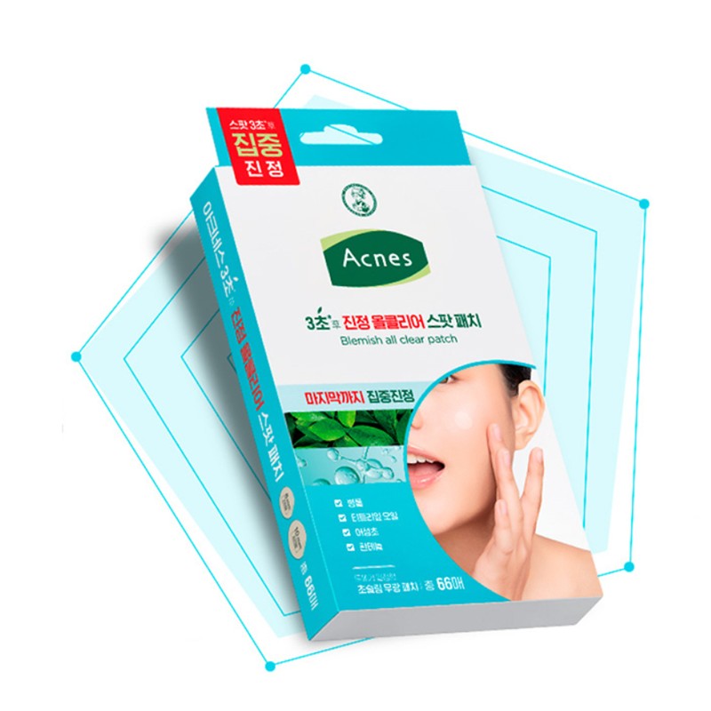 Acnes 3-Second Soothing All Clear Spot Patch Set, 8mm x