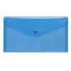 Polypropylene Transparent Envelopes Long DIN Press Stud Fastener Blue Pack of 10