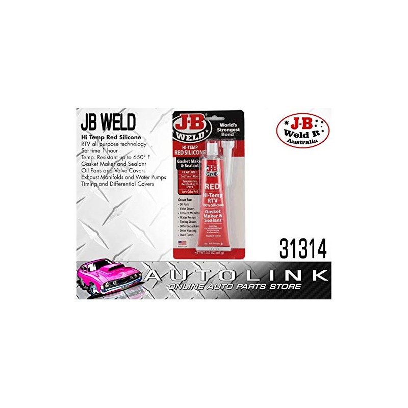 J-B Weld 31314 High Temperature RTV Silicone Gasket Maker and