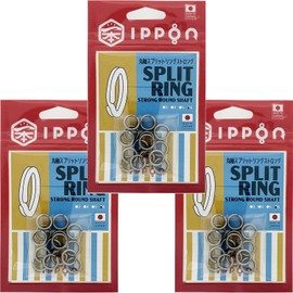 IPPON Round Shaft Split Ring, Strong #6, 20 Pieces, Set of 3 Bags