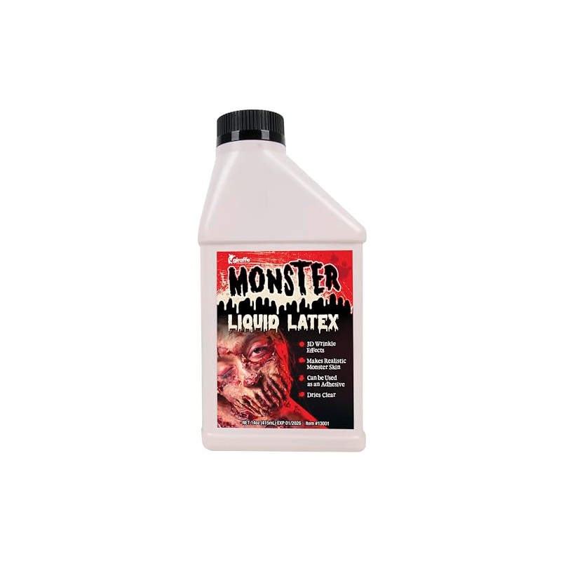 Látex Monstruo líquido, pinta 16 onzas, crea Monster/Piel Zombie y