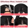 WIGNEE V Part Yaki Curly Wig Natural Look for Women