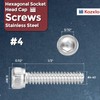 Kozelo 100pcs Socket Head Cap Screws - [#4-40 x 1/2"]