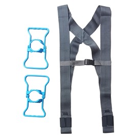 Storbuffs 2 Pcs 5 Gallon Water Bottle Holder,1 pcs Shoulder Strap,Energy Saving Ergonomic Grip Handle Carrier Non-Slip Holder Heavy Duty Clip,Cross-Back Design Carry 2 Buckets.