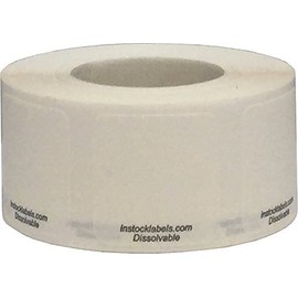 Dissolvable Food Storage Labels Blank Shelf Life for Food Rotation Prep 1 Inch Square 500 Adhesive Stickers