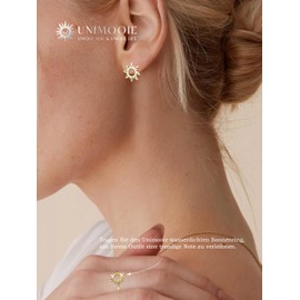 Unimooie Sun Earrings Waterproof Durable Stainless Steel Earrings Bohemian Sun Element Design Earrings for Women Ladies Birthdays Beaches Holiday Daily Wear Earrings