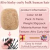 Afro Kinkys Bulk Human Hair for Dreadlock Extensions,Repair Locs, Twists
