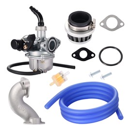 Goofit 19mm Racing Hand Cable Carburetor Air Filter Assembly Carb Intake Choke Pipe Gasket Fuel Hose SUNL Line 50cc 70-110 125cc ATV Dirt Taotao blue