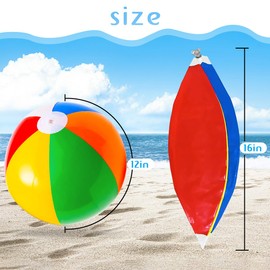 WEILAIDI Beach Balls 16'' - 6 Pack Inflatable Beach Balls for Kids,Pool Balls Pool Toys for Kids Birthday Party Supplies Favors Luau Decorations,Beach Balls Bulk Summer Water Games Fun Gifts