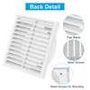 PATIKIL 6" Wall Vent, 2pcs ABS Gable Vent Grille Louvered