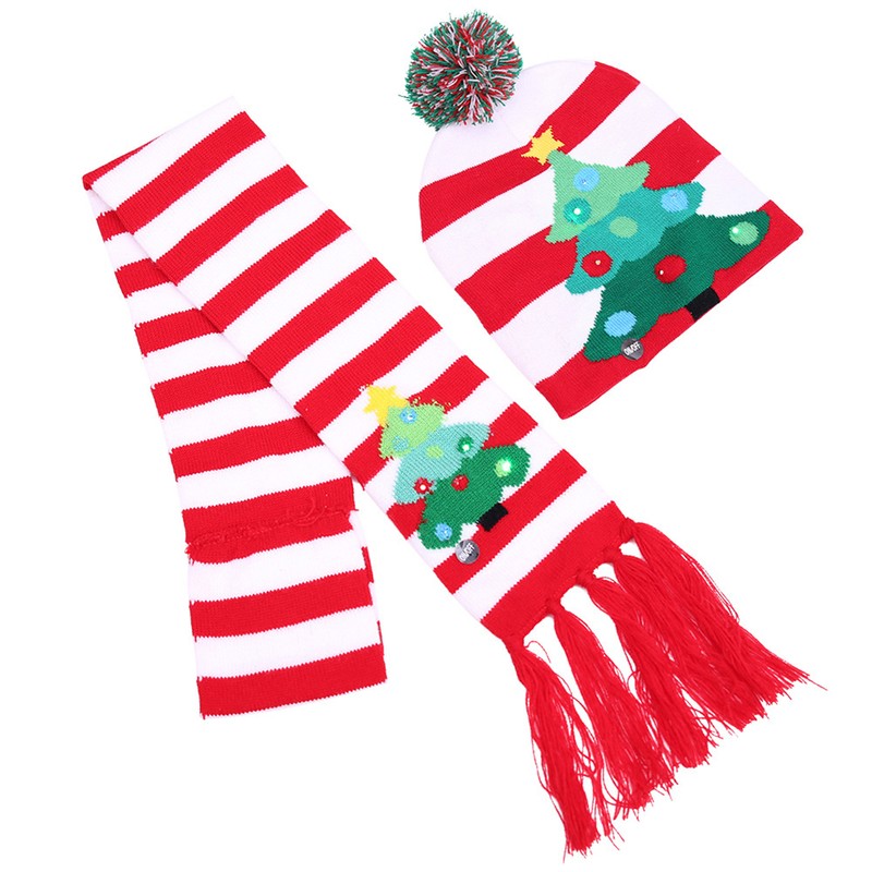 Hat Scarf Set Flexible Ultral Warmth Comfort Lightweight For Winter