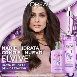 LOreal Paris, Tratamiento Nocturno Para El Pelo Con cido Hialurnico Elvive Hidra Hialurnico, Hidratacin Intensa Para Cabello Deshidratado Hasta 72... 