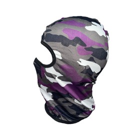 Tactical Camouflage Balaclava Face Mask for Men Women – UV Protection & Windproof Full Head Cover for Hunting, Skiing, Cycling & Outdoor Sports Classic Purple White Grey Black