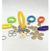 NanTun Brass Droplet Shape Key Tags with Ring, Hollowed Number