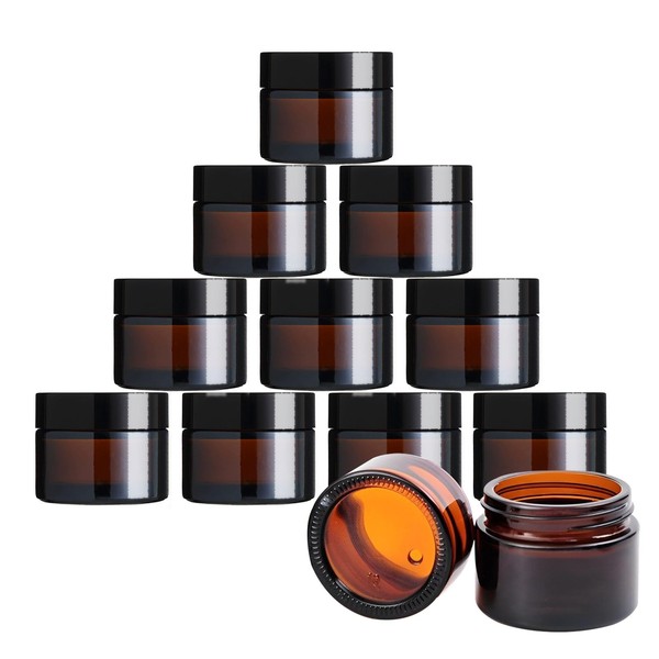ToKinCen 12 Stück 30ml Leer Dosen,Transparente Leer Döschen,Glas Cremedose,für Kosmetika