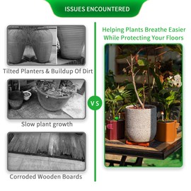 Choclaif Pot Feet & Risers - 12 PCS of Pot Toes, Sturdy Supports for Your Indoor & Outdoor Planters - Easy to Clean & Durable, Better Drainage & Deck Protection