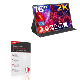 BoxWave Screen Protector Compatible With YUBWVO 2K 144HZ Portable Gaming Monitor (16 in) - ClearTouch Anti-Glare ToughShield 9H (2-Pack), Anti-Glare 9H Tough Flexible Film Screen Protector