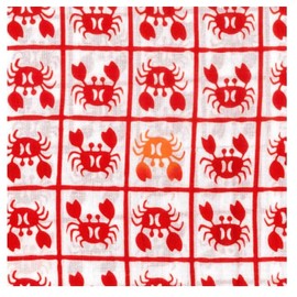 Todaya Shoten Rionzome Tenugui Crab (Lattice) 698