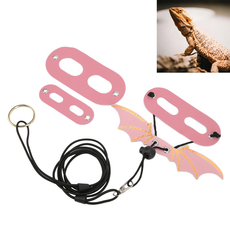 Adjustable Lizard Leash Bearded Dragon Harness Soft for Reptiles Small
